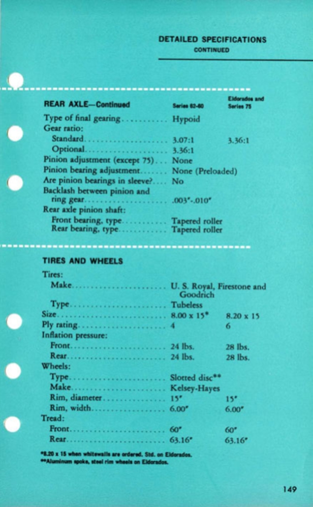 1956 Cadillac Salesmans Data Book Page 7